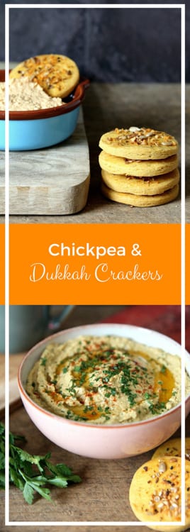 Chickpea and dukkah crackers - mildly spicy and full of flavour. Vegan and gluten free | thecookandhim.com