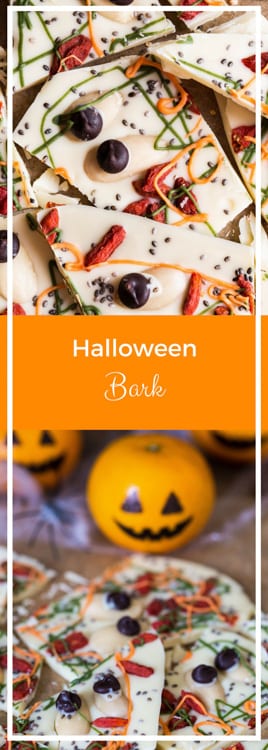 Halloween Bark - packed with superfoods for a tasty & healthy treat | thecookandhim.com