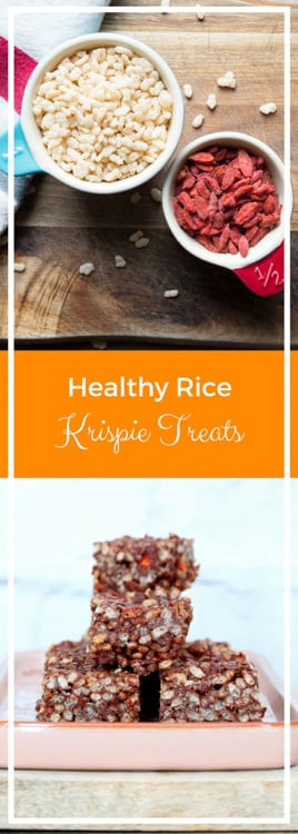 Healthy Rice Krispie Treats with goji berries - Vegan, Gluten Free | thecookandhim.com