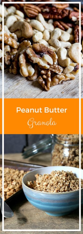 Peanut Butter Granola - vegan, gluten free, refined sugar free | thecookandhim.com