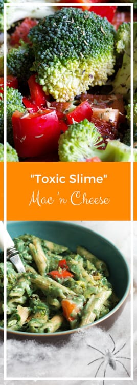 Toxic Slime Mac & Cheese - Vegetarian | thecookandhim.com