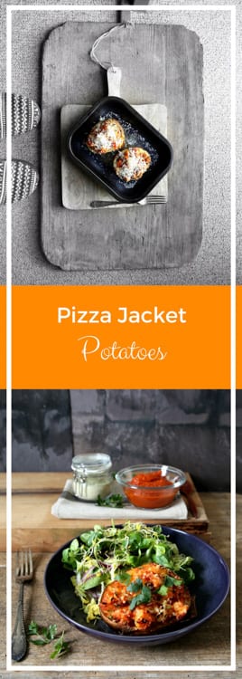 Pizza Jacket Potatoes - Vegetarian | thecookandhim