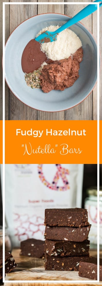 Fudgy Hazelnut Nutella Bars - all natural ingredients, sweetened with dates and packed with seeds for extra healthy fats | thecookandhim.com