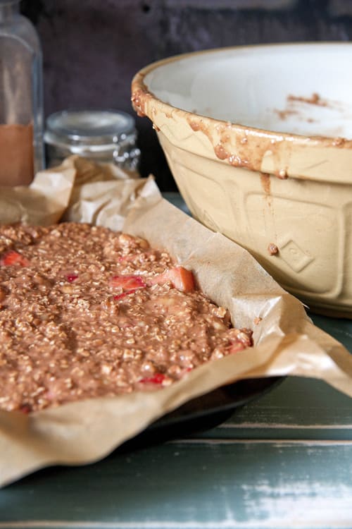 Baked Acai & Strawberry Oats ready to go in the oven | thecookandhim.com