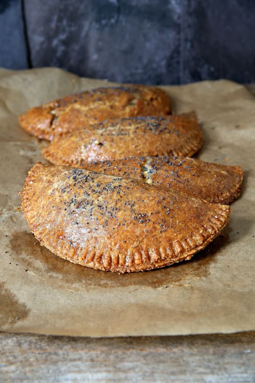 Butternut squash and goats cheese pasties - a tasty make ahead ideal for lunch boxes or a quick evening meal. Vegetarian | thecookandhim