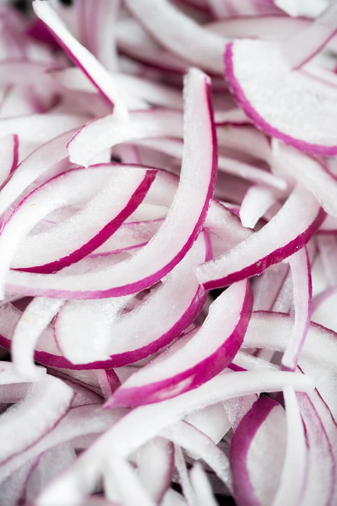 Sweet and mild red onions for Caramelised Onion Jam - Vegan | thecookandhim.com