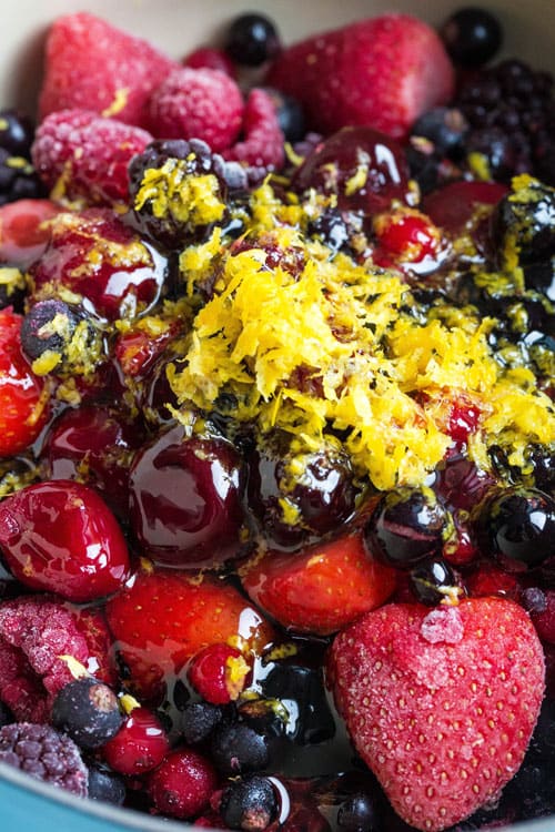 Chia seed and berry jam - refined sugar free alternative, full of lemon and berry flavours. Making jam CAN be this easy! | thecookandhim.com