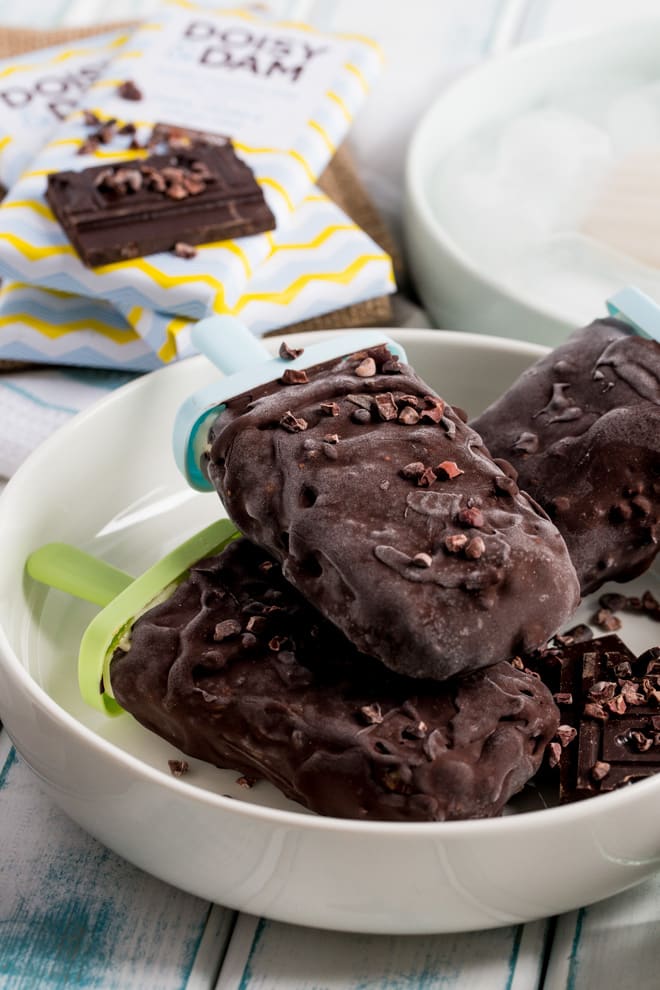 Chocolate Caramel Ice Cream Pops