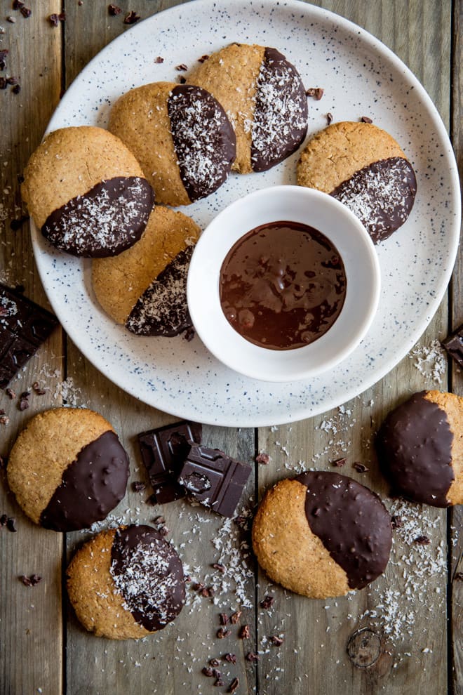 Coconut Almond and Chocolate Cookies