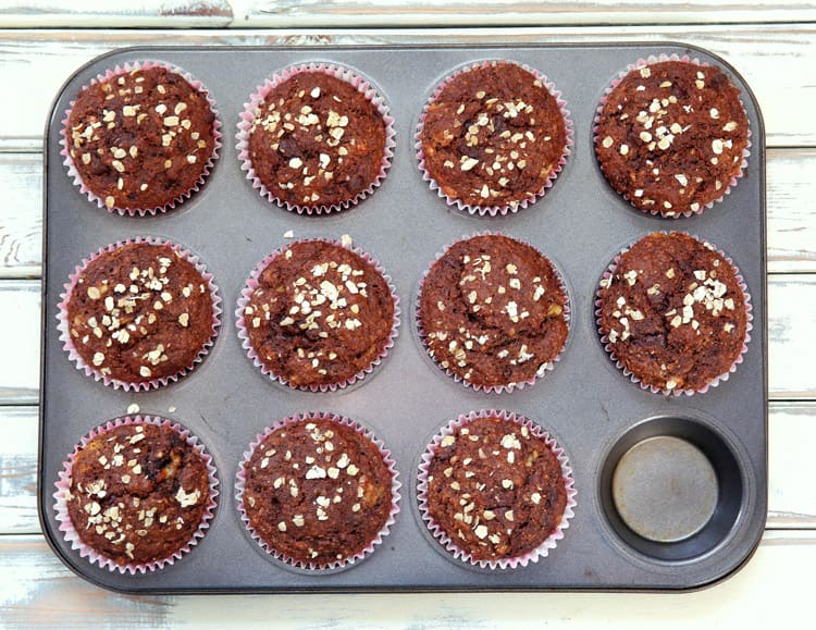 Double chocolate and orange muffins baked in tin | thecookandhim.com