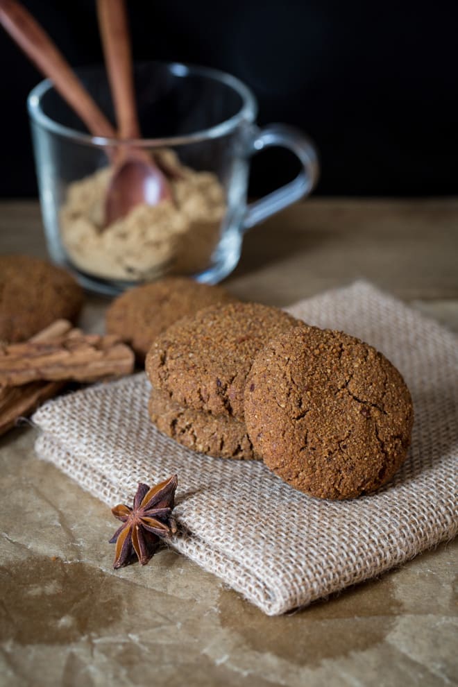 Gingerbread Cookies - Vegan and Gluten Free! Deliciously soft and packed full of sparkling pieces of crystalised ginger | thecookandhim.com