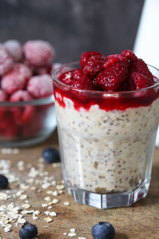 Raspberry and Baobab Overnight Oats