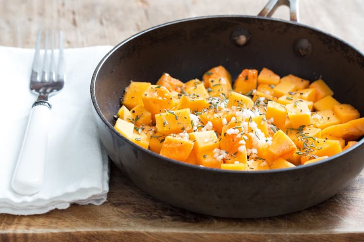 Rosemary & Garlic Butternut Squash with Halloumi | thecookandhim.com