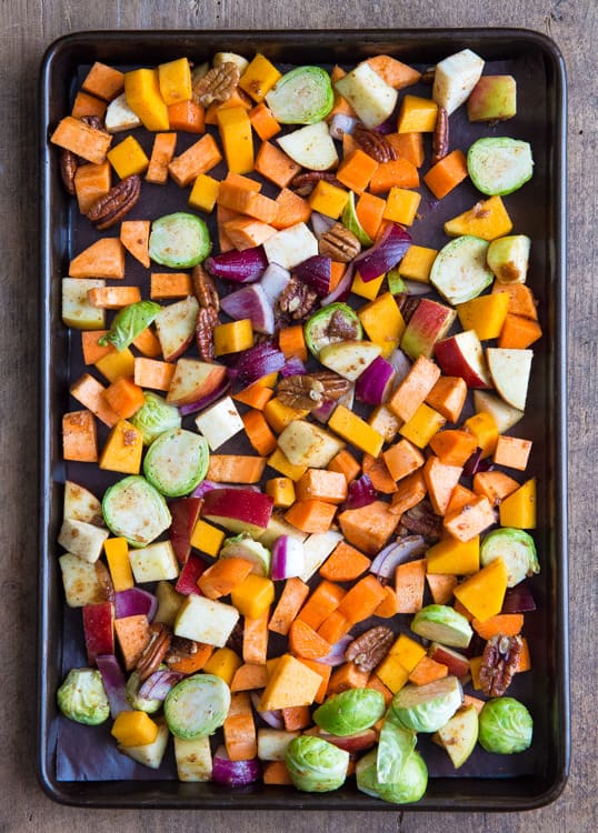 Ingredients for Spice Roasted Autumn Veggies - Vegan, Gluten Free | thecookandhim.com