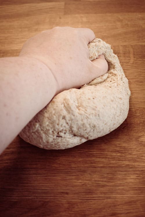 Vegan Cinnamon Swirl Buns making the dough | thecookandhim.com