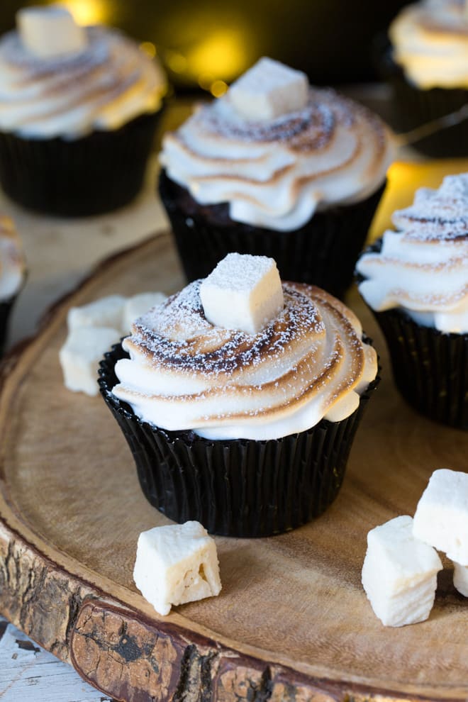 Vegan Hot Chocolate Muffins