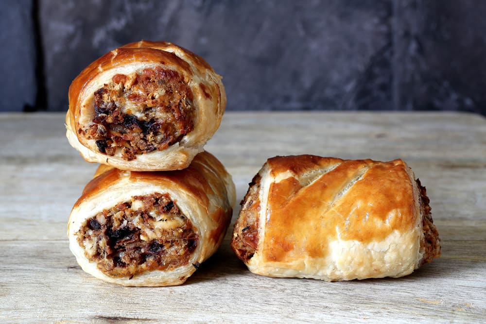 Meat free sausage rolls - unbelievably delicious when warm and no strange gristly bits! | thecookandhim.com