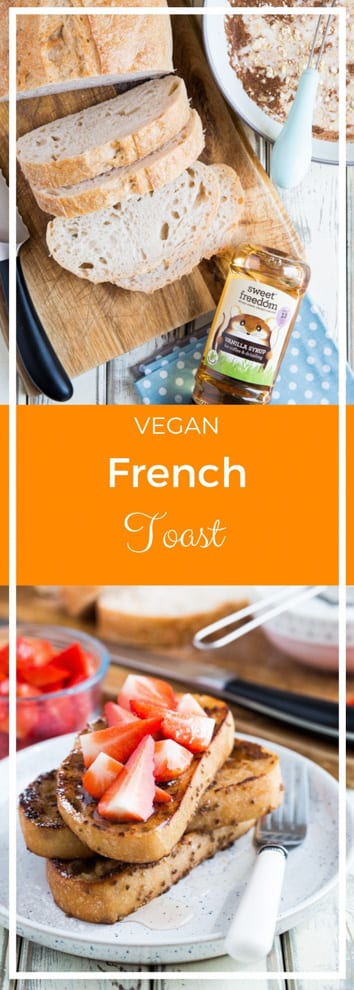 Vegan French Toast - no eggs needed for this breakfast favourite made vegan with a few simple ingredients! #veganbreakfast #veganrecipes #frenchtoast #brunch | Recipe on thecookandhim.com