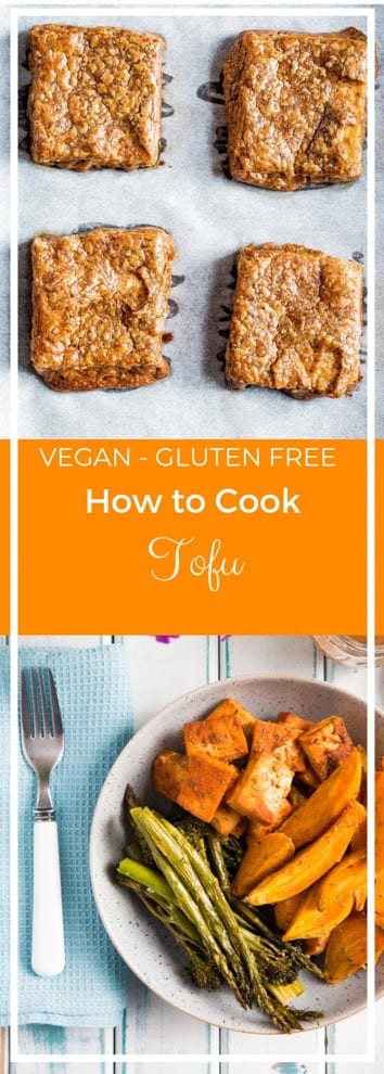 How to Cook Tofu! Tips and instructions to prepare and cook tofu our 3 favourite ways - baked, fried and scrambled. All perfect for a range of delicious vegan meals! #vegan #veganrecipes #tofu #howto | Recipes on thecookandhim.com