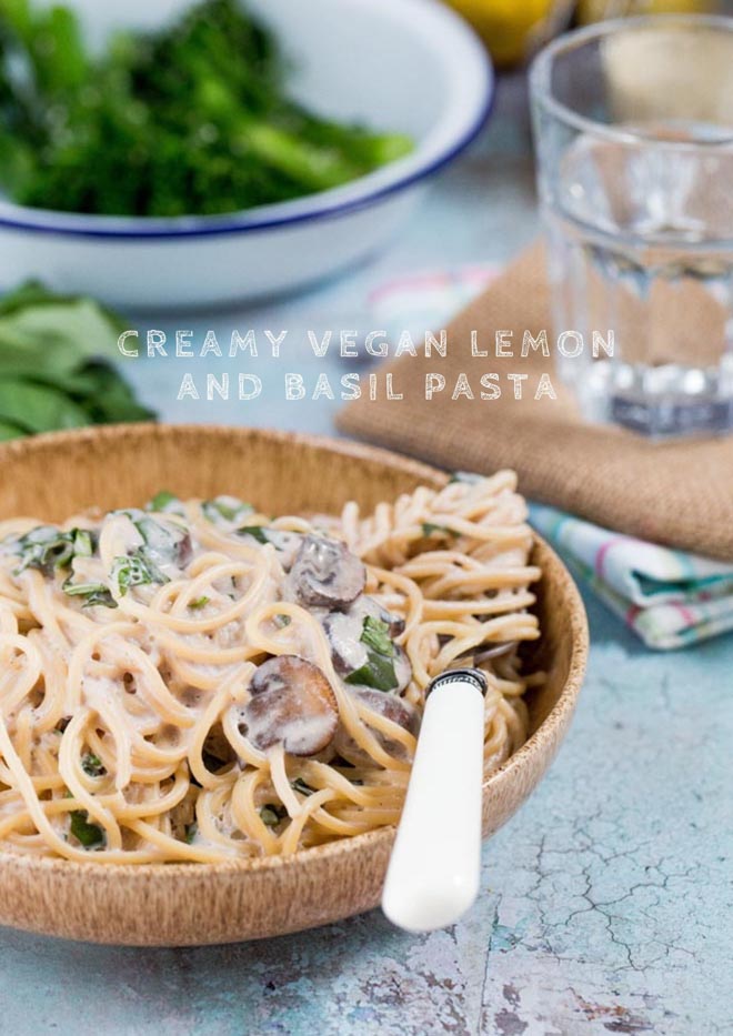 This deliciously light but creamy vegan pasta sauce is quick and easy enough for a weeknight meal but special enough for date night! #veganpasta #pastasauce #spaghetti #veganpastasauce | Recipe on thecookandhim.com