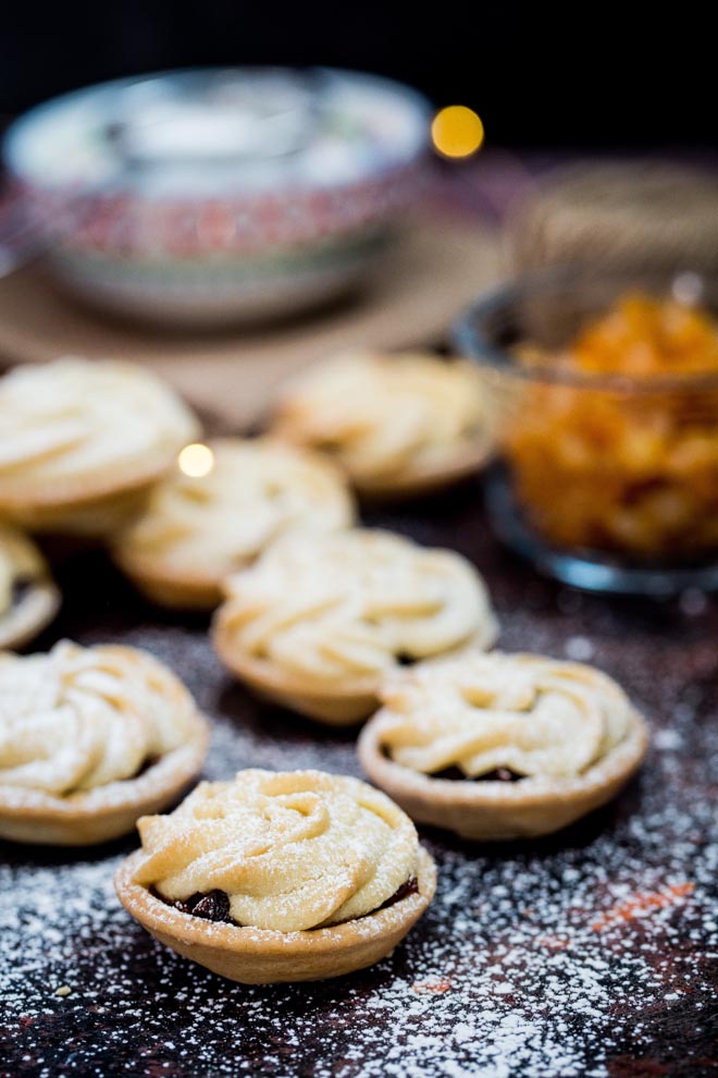 Filled with sticky homemade mincemeat, these rich, buttery vegan Viennese Whirl Mince Pies will soon become a real Christmas recipe favourite! #veganmincemeat #veganmincepies #viennesewhirls #veganchristmasrecipes #veganchristmas