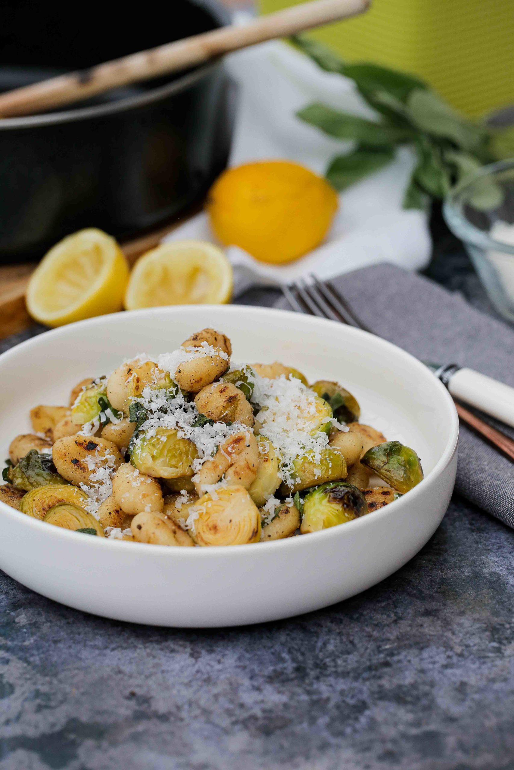 Gnocchi with Sprouts and Sage Butter
