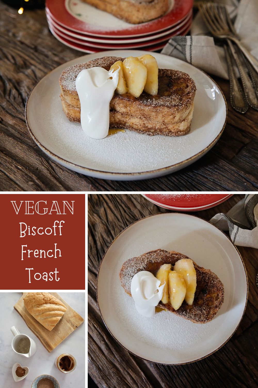 With its crispy exterior, and irresistible filling, this vegan Biscoff Stuffed French Toast is the perfect way to start the day. A decadent breakfast the whole family will love! Recipe on thecookandhim.com #biscoff #frenchtoast #veganfrenchtoast #veganbreakfast #veganchristmas