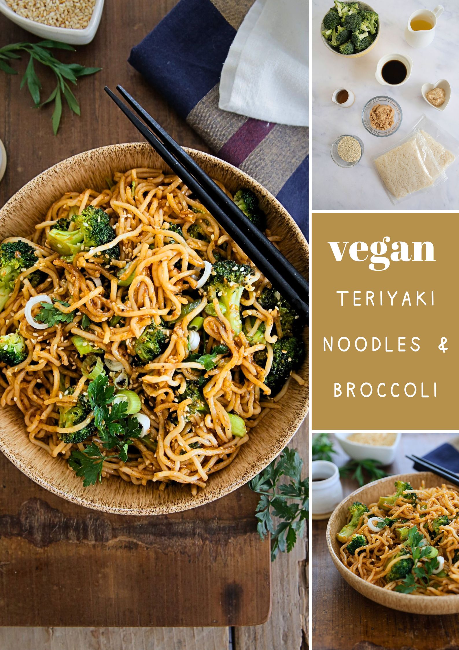 Teriyaki Noodles and Broccoli