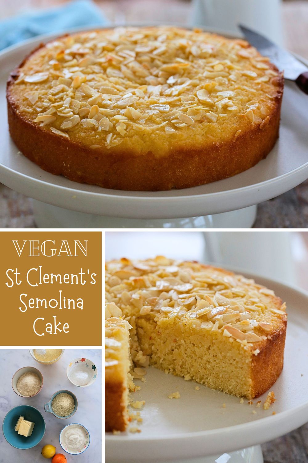 There’s something magical about the combination of citrus and nuts, and this St Clement's Semolina Cake captures that magic perfectly. This vegan cake blends zesty oranges and lemons with the nutty richness of almonds. It’s light, fluffy, moist and flavourful and an ideal dessert for any occasion.