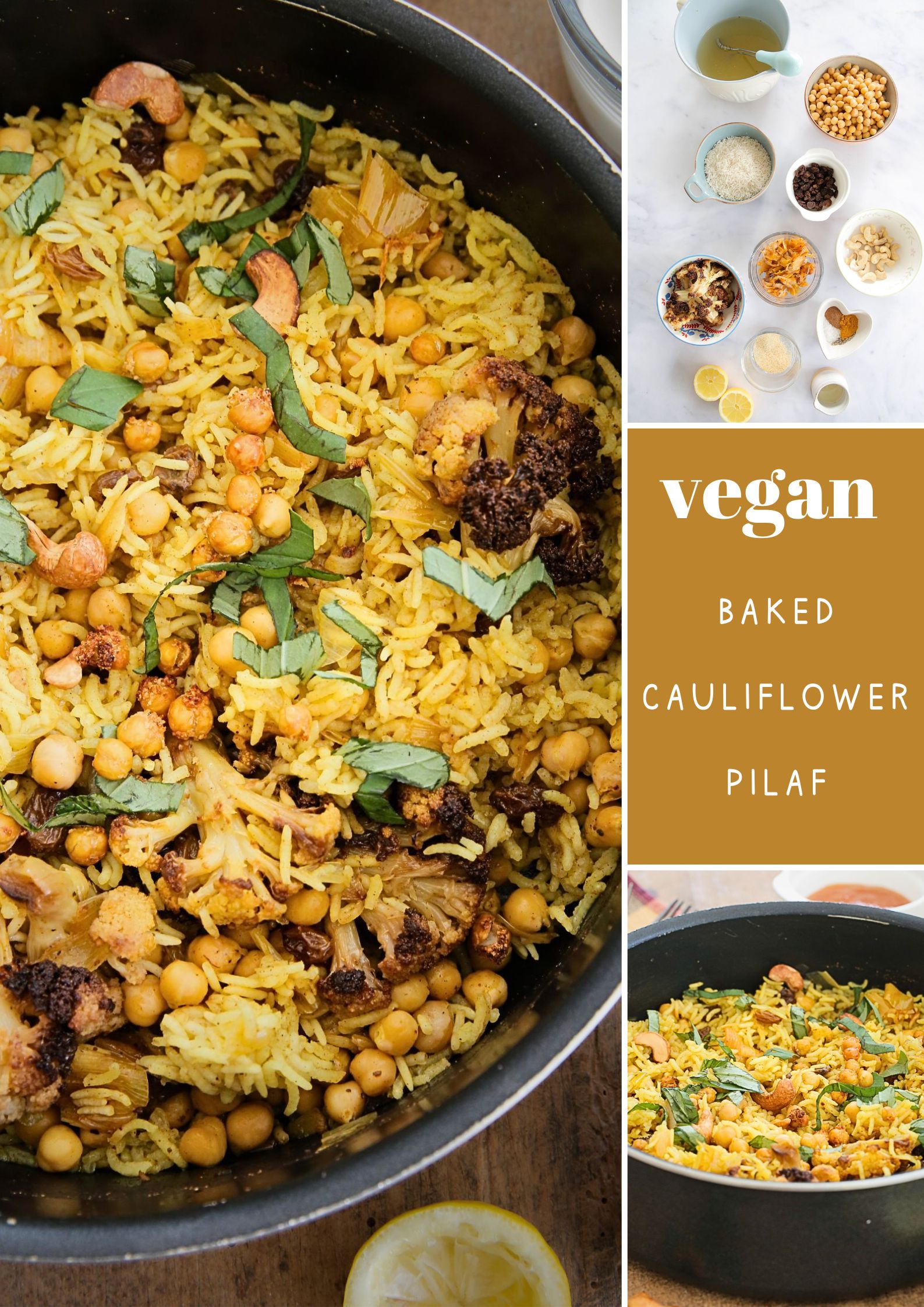 Roasted Cauliflower Rice Pilaf