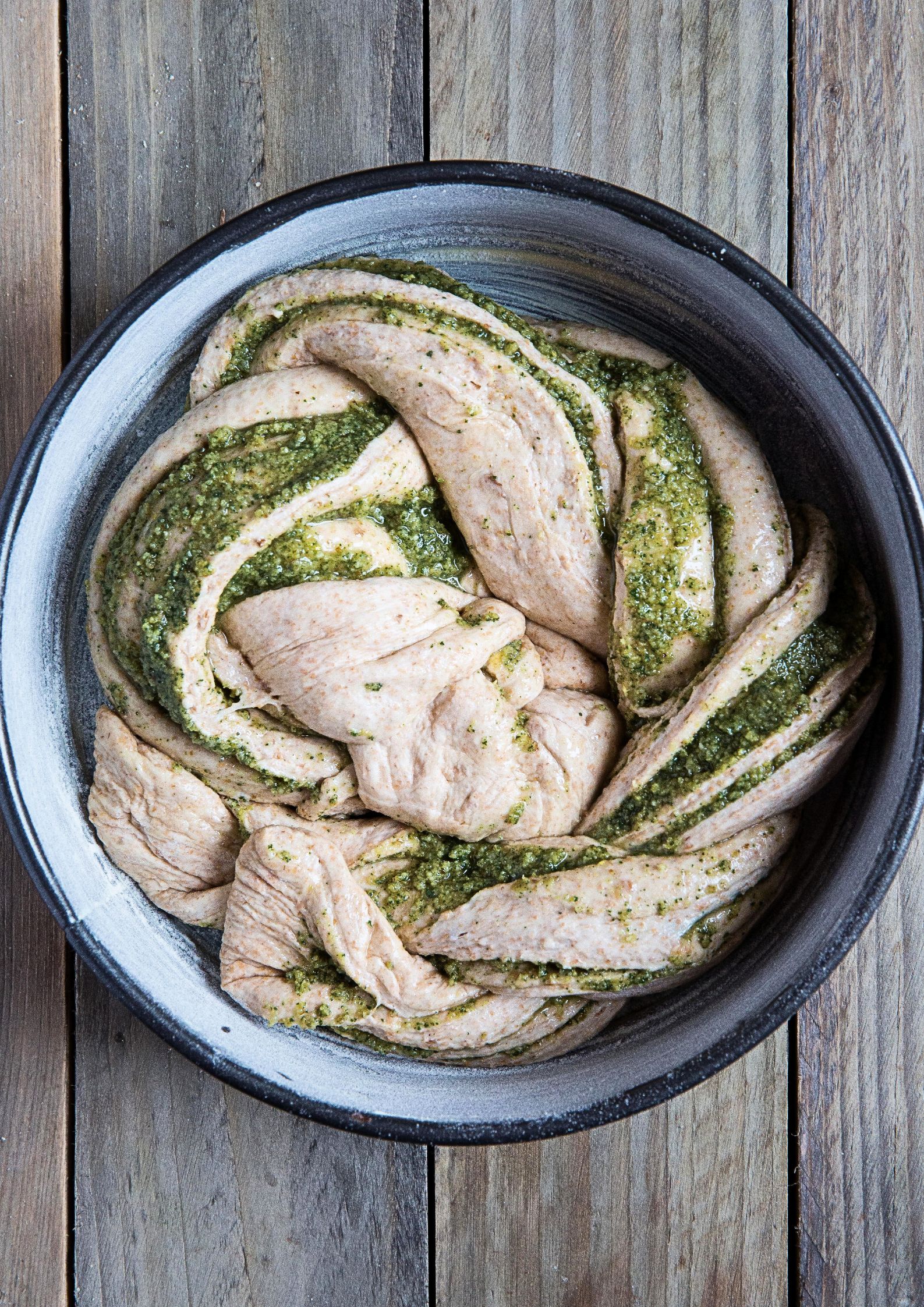 Starting with a simple dough, this savoury homemade bread with sage and walnut vegan pesto is so moreish and full of flavour. It's not as complicated as it looks to make the twist or braid either but worth the extra step. Great for sharing!