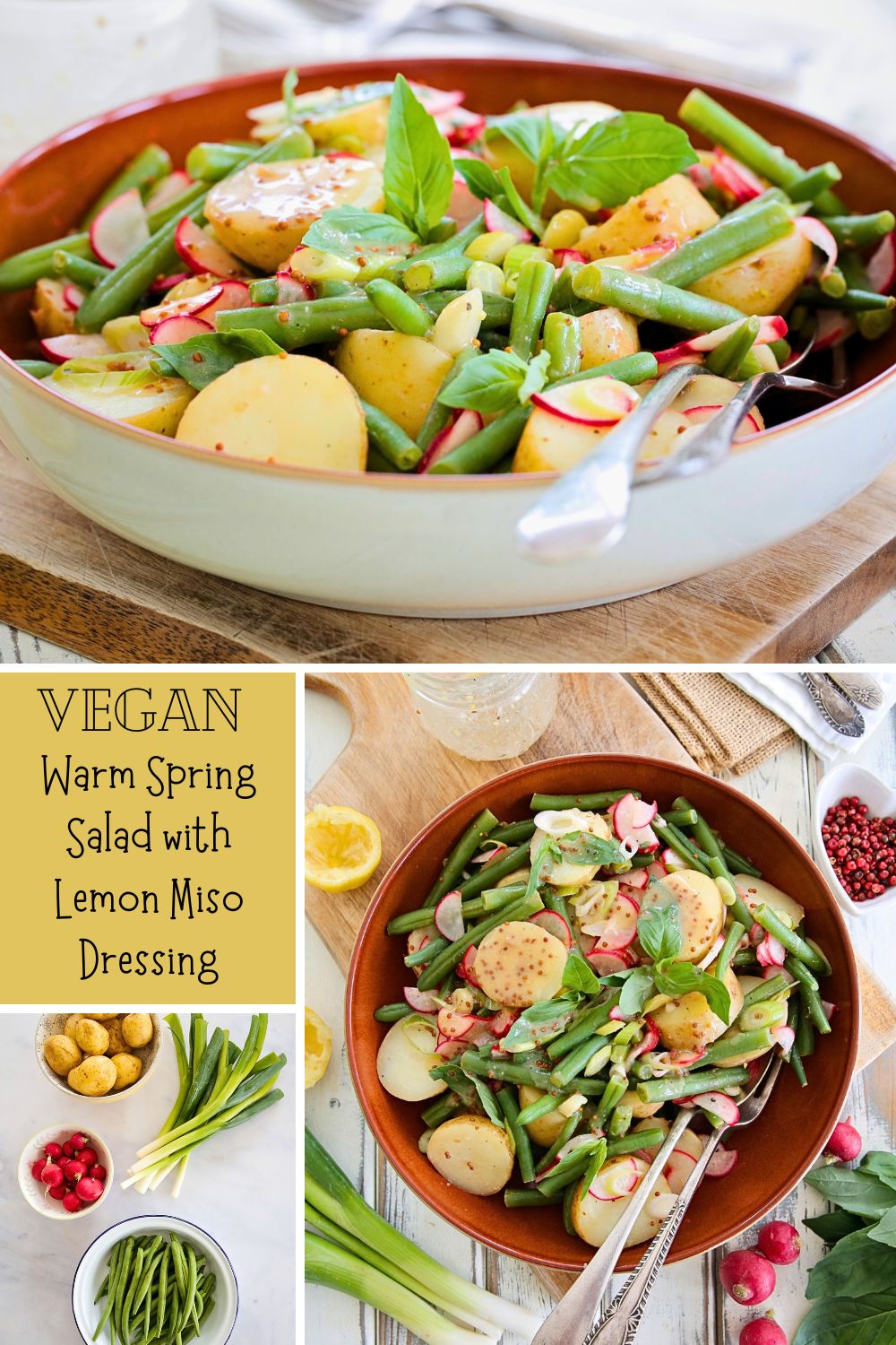 Warm Spring Salad with New Potatoes & Miso Lemon Dressing